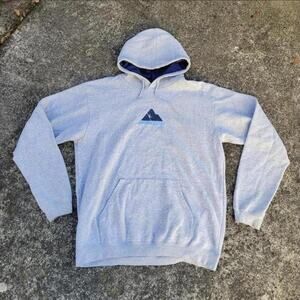 Vtg Y2k BURTON SNOWBOARDS Futuristic Star Logo Snowboard Hooded Sweatshirt XL